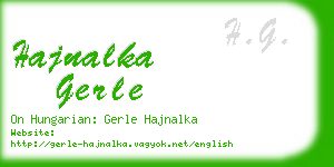 hajnalka gerle business card